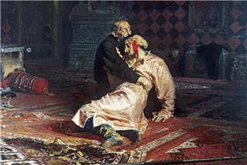 „Iwan der Schreckliche und sein von ihm erschlagener Sohn am 16. November 1581“ von Ilja Repin. Foto: Ria Novosti/Sputnik