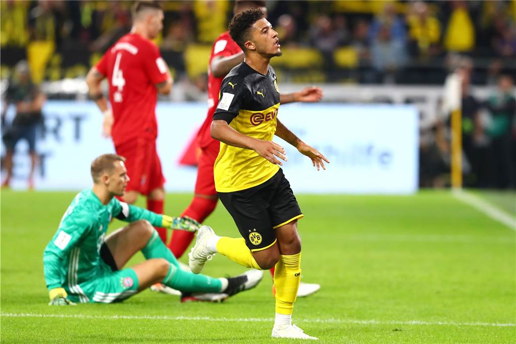 Jadon Sancho - Eine ebenso spektakuläre wie einzigartige Waffe für den BVB Jadon Sancho erzielte im Supercup gegen Bayern München das Tor zum 2:0.