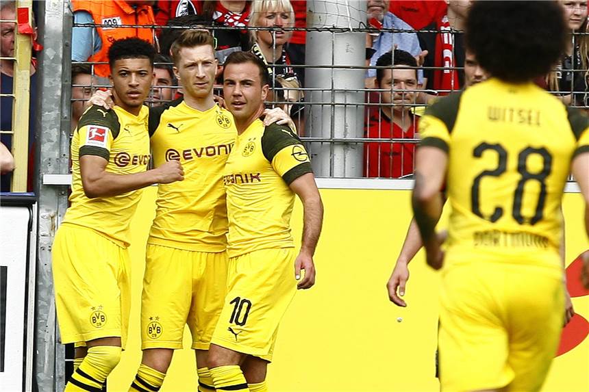 BVB-Star Jadon Sancho knackt die 100-Millionen-Euro-Marke Jadon Sancho (l.) ist mit Abstand der wertvollste BVB-Spieler - gefolgt von Marco Reus. Auch Mario Götzes Marktwert ist gestiegen. Axel Witsel hingegen zählt zu den Verlierern.