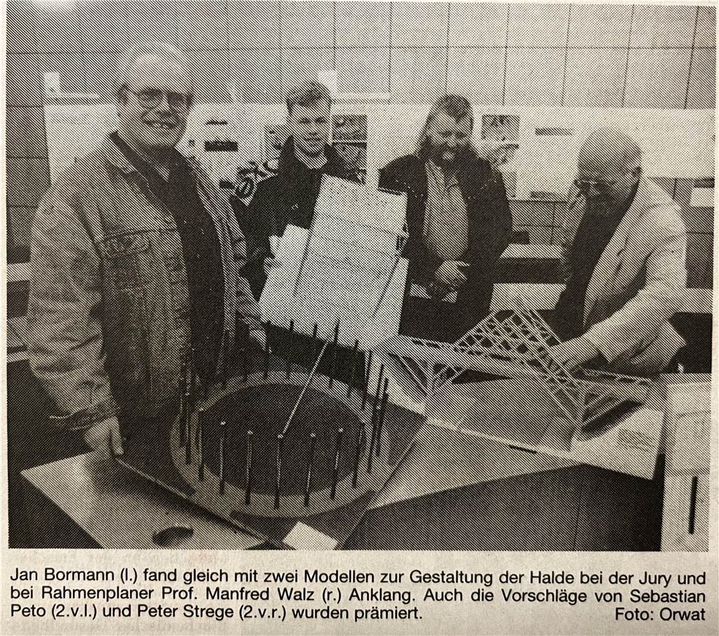 Heute vor 30 Jahren – Was soll auf die Halde Schwerin? Jan Bormann konnte die Jury 1993 gleich doppelt von seinen Ideen überzeugen.