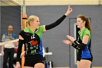 Jana Schlettert (l.) ist eine der Spielerinnen, die nach der Auflösung des Ahauser Teams nach Borken gewechselt ist. Bislang mit großem Erfolg.