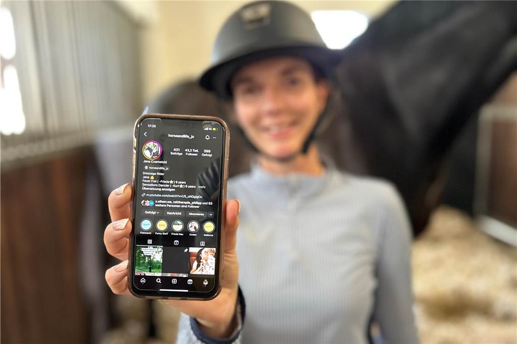 Ein Leben rund um Social Media im Pferdestall Janas Instagram Account.