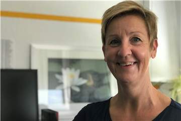 Jeanette Norden kann nun endlich wieder pflegebedürftige Meschen und ihre pflegenden Angehörigen in den Betreuungsgruppen der Caritas in Haltern begrüßen.