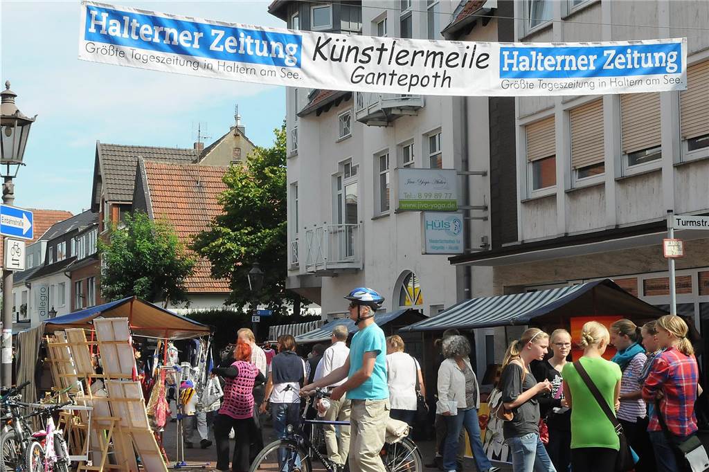 Jedes Jahr zum Heimatfest verwandelt sich der Gantepoth in die Künstlermeile.