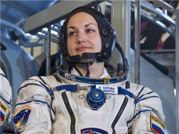 Jelena Serowa ist als erste Kosmonautin auf der ISS angekommen. Foto: Roman Sokolov/RIA Novosti