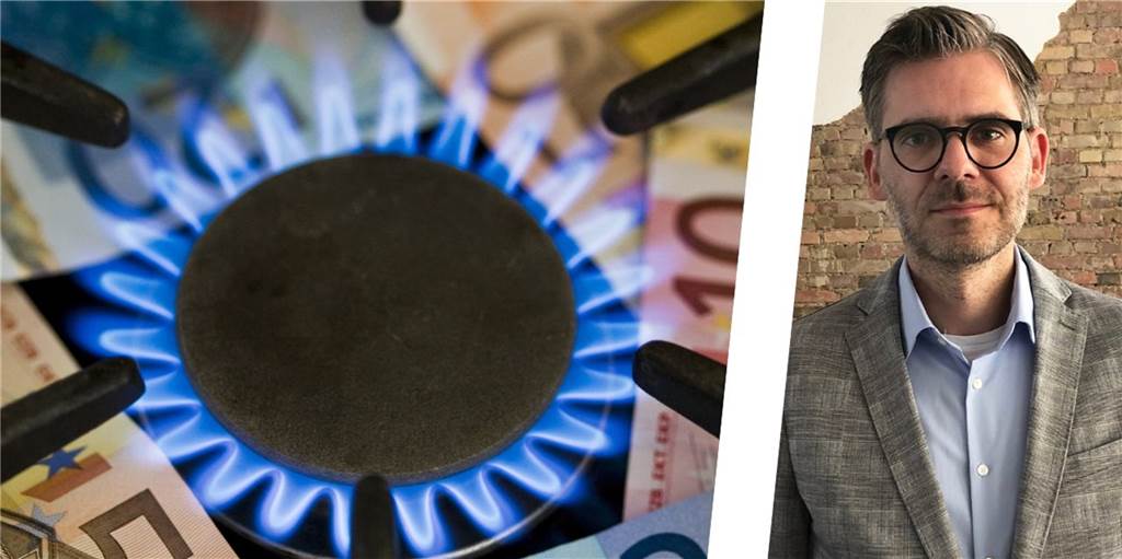 Gaspreisbremse: Stadtwerke Castrop-Rauxel wünschen späteren Start Geldscheine liegen unter der Gasflamme eines Küchenherdes, Jens Langensiepen