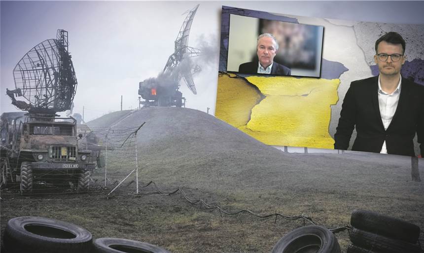 Ukraine-Krise im Video-Gespräch: „Putins Rede erinnert an Hitler 1939“ Jens Ostrowski (r.) im Gespräch mit Klaus Wegener, Präsident der Auslandsgesellschaft in Dortmund.