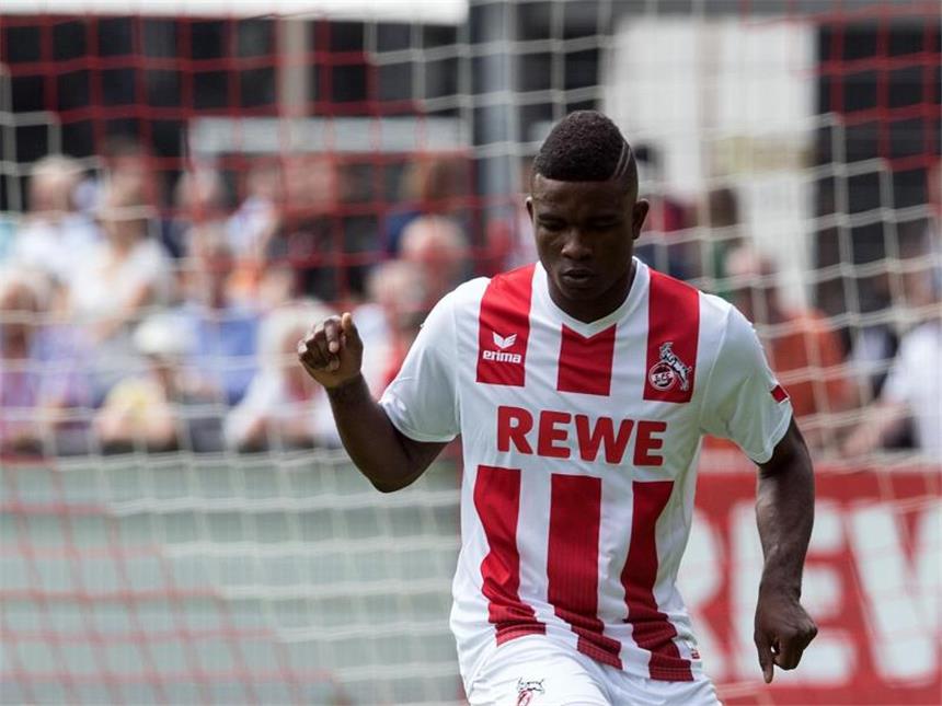 Kölns Cordoba fit für Spiel beim Fünftligisten Leher TS Jhon Cordoba hat sich von seiner Hüftblessur erholt. Foto: Federico Gambarini