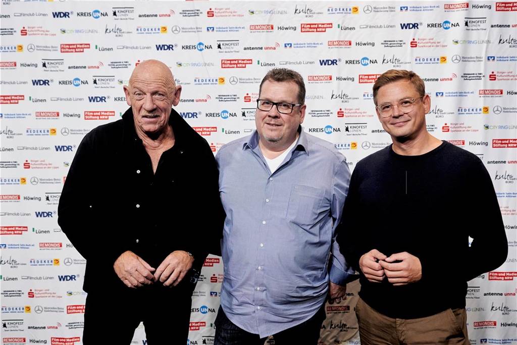 Fazit zum Kinofest 2023: Emotionale Momente und ausverkaufter Dortmund-Tatort Joe Bausch (v.l.), Lutz Nennmann und Dr. Tino Grosche beim Kinofest in der Cineworld.
