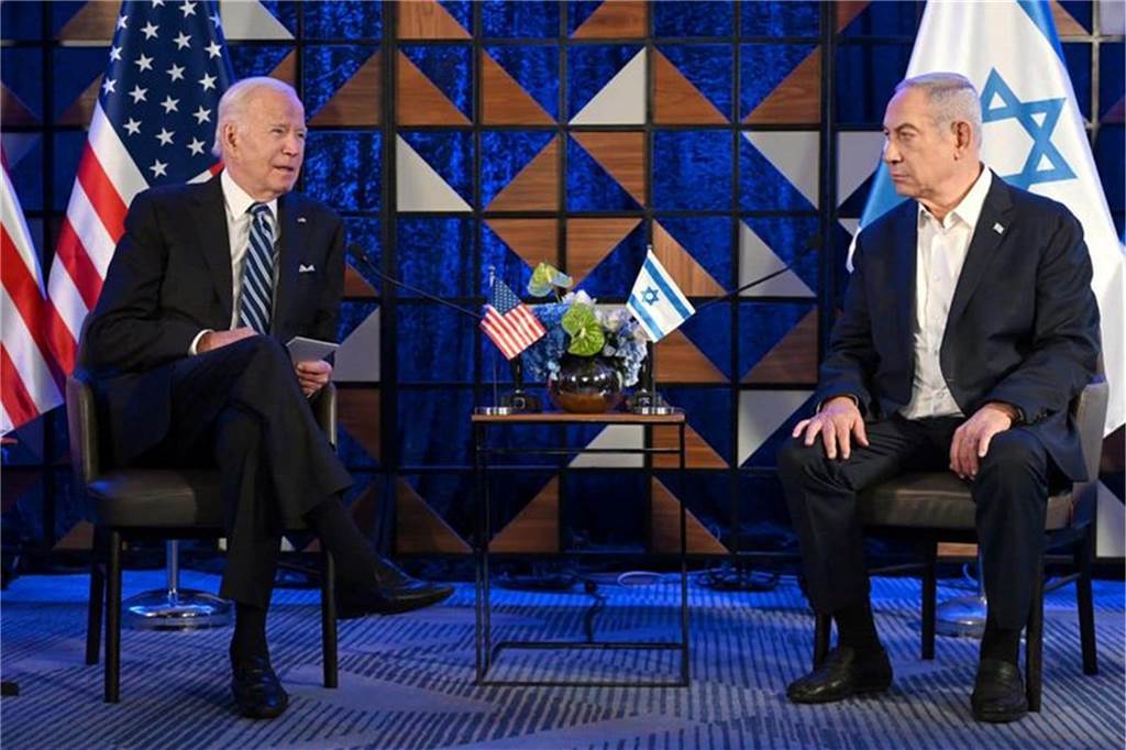 Biden verzichtet auf Präsidentschaftskandidatur: Kamala Harris soll Joe Biden (l), Präsident der USA, und Benjamin Netanjahu, Ministerpräsident von Israel