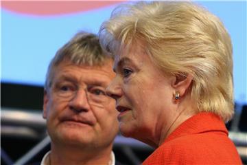 Jörg Meuthen, Co-Parteichef der AfD, zusammen mit der früheren CDU-Politikerin Erika Steinbach. Foto: Karl-Josef Hildenbrand