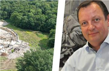 Johannes Hofnagel setzt sich für den Erhalt des Waldes hinter dem ehemaligen Kühlturm auf der Steag-Fläche in Lünen ein.