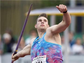 Johannes Vetter holte in Luzern mit 94,44 Metern neuen deutschen Rekord. Foto: Gian Ehrenzeller