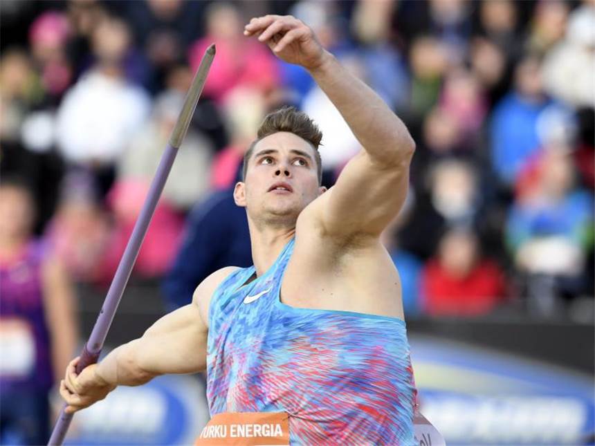 Vetter schlägt Olympiasieger Röhler beim Speerwurf Johannes Vetter setzte sich gegen Thomas Röhler durch. Foto: Heikki Saukkomaa/Archiv
