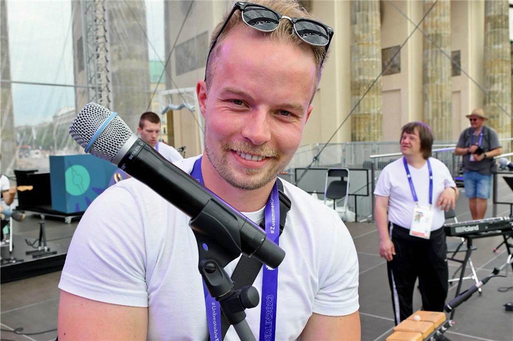 Premiere eines Villigster Handballers auf ganz großer Bühne: „Mir ging ganz schön die Pumpe“ Jonas Kneer kurz vor seinem großen Auftritt in Berlin.