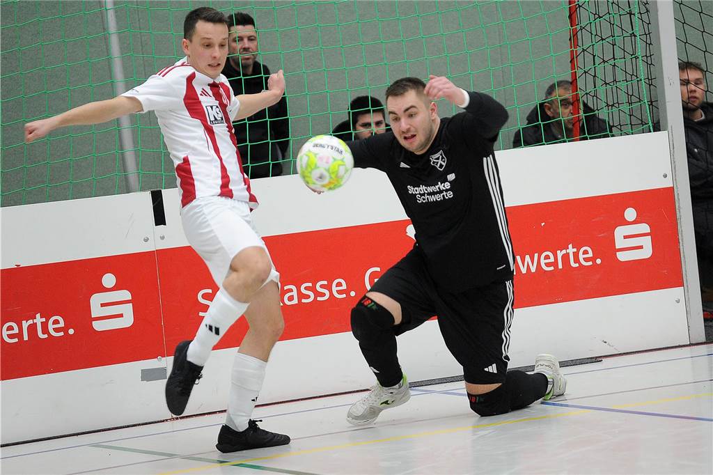 Ein Geisecker Spieler am Ball.