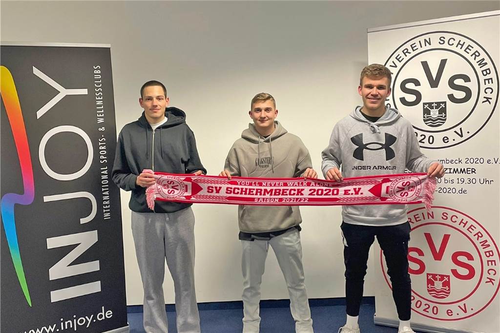 SV Schermbeck meldet nächste Vertragsverlängerungen: Wieder ist’s ein Dreier-Pack Jos Krechting, Jan Bachmann und Marius Lackmann bleiben bis 2024.