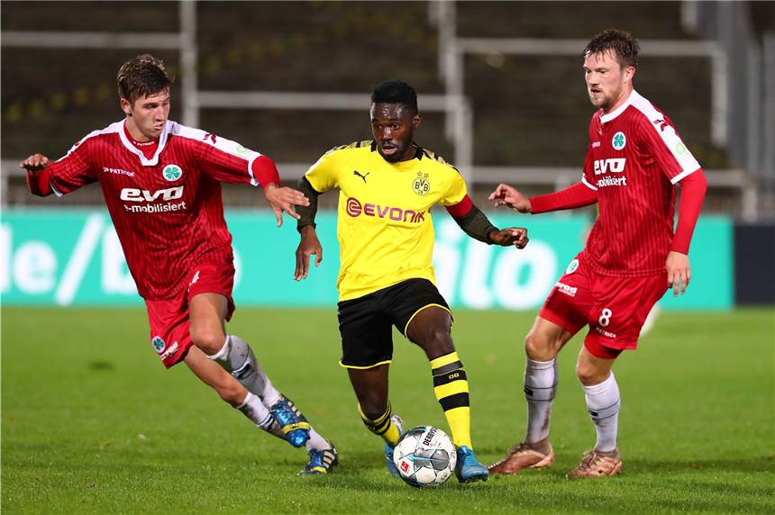 Boyamba und Kaastrup lassen BVB II gegen Rot-Weiß Oberhausen jubeln Joseph Boyamba markierte für den BVB die Pausenführung.
