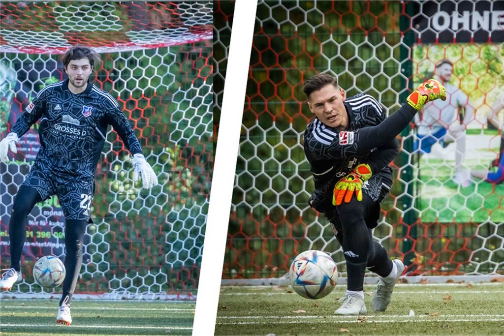 Dortmunds Top-5-Torhüter 2022: Wer ist der stärkste Torhüter der Hinserie? Joshua Mroß (l.) und Ricardo Seifried vom TuS Bövinghausen stehen beide zur Auswahl.