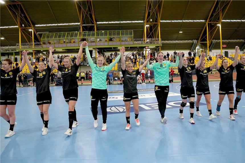 Borussia Dortmund: Fan-Frust, Ticket-Probleme, Hallensuche, aber sportlich läuft es Jubeln durften die Spielerinnen des BVB in dieser Spielzeit bereits häufiger.