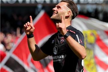 Jubelt weiter für den 1. FC Nürnberg: Eduard Löwen. Foto: Daniel Karmann