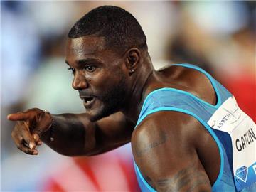 Justin Gatlin rannte in Doha die 100 Meter in 9,74 Sekunden. Foto: EPA
