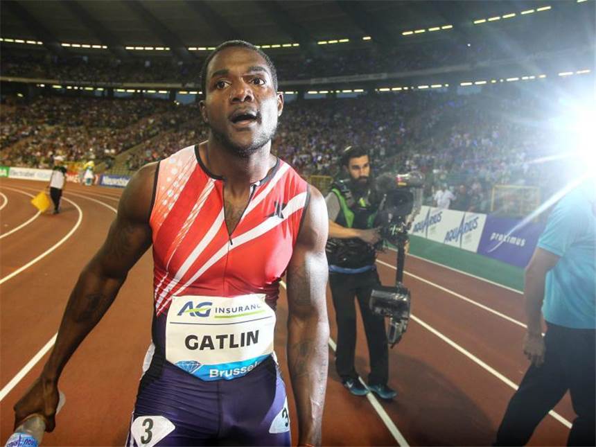 Sprintstar Gatlin verlässt Peking im Streit Justin Gatlin wird in Peking nicht über die 100 Meter an den Start gehen. Foto: Peter Deconinck