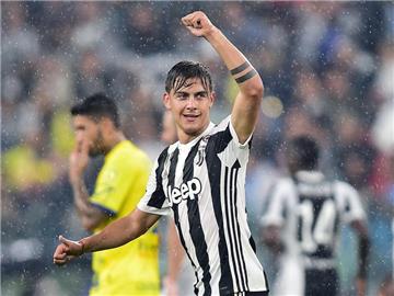 Juves Paulo Dybala leitete mit seinem Tor zum 1:0 den 4:0-Sieg im Derby gegen den FC Turin ein. Foto: Alessandro Di Marco