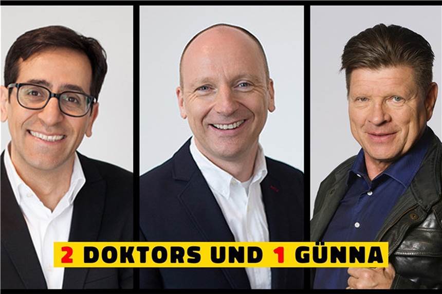 Zwei Doktors und ein Günna: Steifer Nacken oder Corona? Kabarettist Günna tauscht er sich täglich mit den Ärzten Dr. med. Eiad. J. Awwad und Dr. med. Andreas Brune aus.