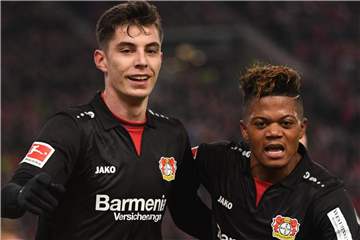 Kai Havertz (l.) schoss das einzige Leverkusener Tor. Foto: Marijan Murat