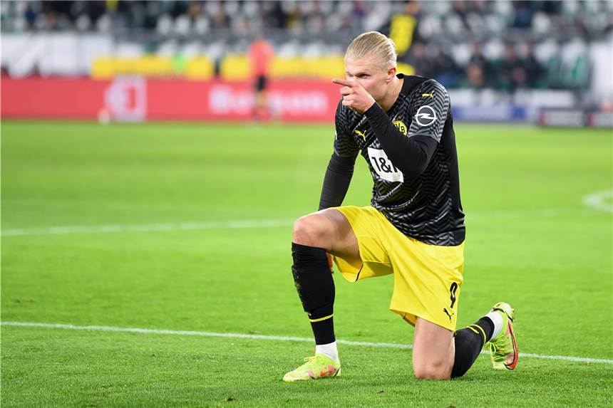 Der BVB atmet auf: Mit Konsequenz und Haaland zum 3:1 in Wolfsburg Kam, sah und traf zum 3:1 in Wolfsburg: BVB-Torjäger Erling Haaland.