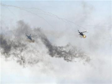 Kampfhubschrauber während eines früheren Sapad-Manövers. Foto: Alexey Druginyn / Ria Novosti