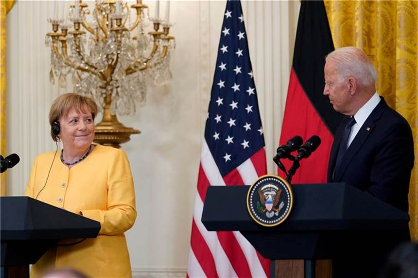 Chaos-Jahre mit Trump: Merkel und Biden beschwören Neuanfang Kanzlerin Merkel und US-Präsident Biden demonstrieren Einigkeit und Harmonie.