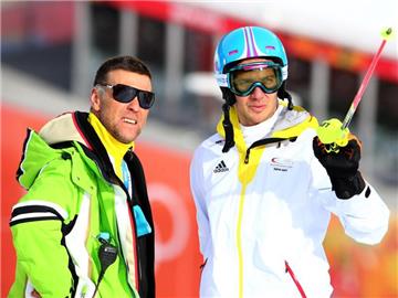 Karlheinz Waibel im Gespräch mit Felix Neureuther. Foto: Michael Kappeler