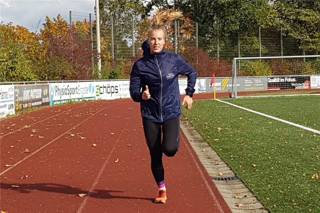 Katharina Krüger beim Training.