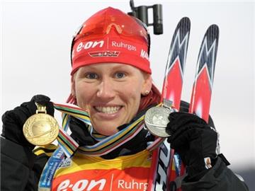 Kati Wilhelm hat bereits einmal Gold und einmal Silber eingefahren.