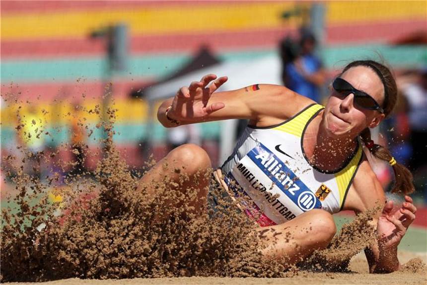 Silber für Weitspringerin Müller-Rottgardt Katrin Müller-Rottgardt gewann Silber bei der Para-EM. Foto: Jens Büttner