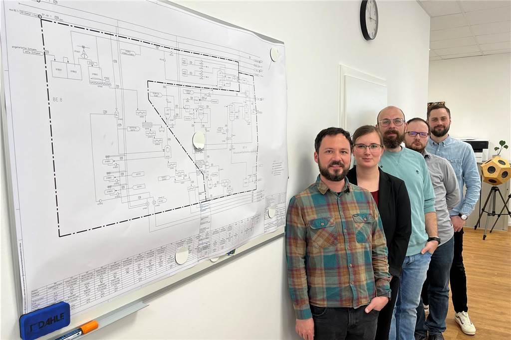„Mehr los als in Bochum“: Ingenieure voll des Lobes für die Altstadt Kay Hinners, Anna Dörner, Simon Hinken, Marvin Quack und Andreas Zychma im Büro am Markt 26 in Castrop-Rauxel.