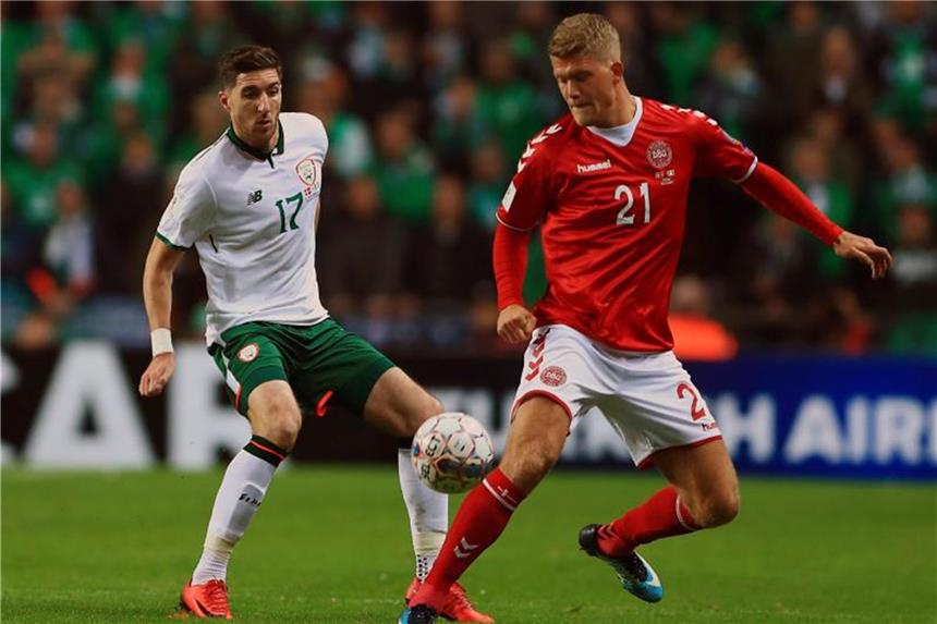 Dänemark und Irland trennen sich im Playoff-Hinspiel 0:0 Kein Sieger im Duell Irland gegen Dänemark. Foto: Tim Goode