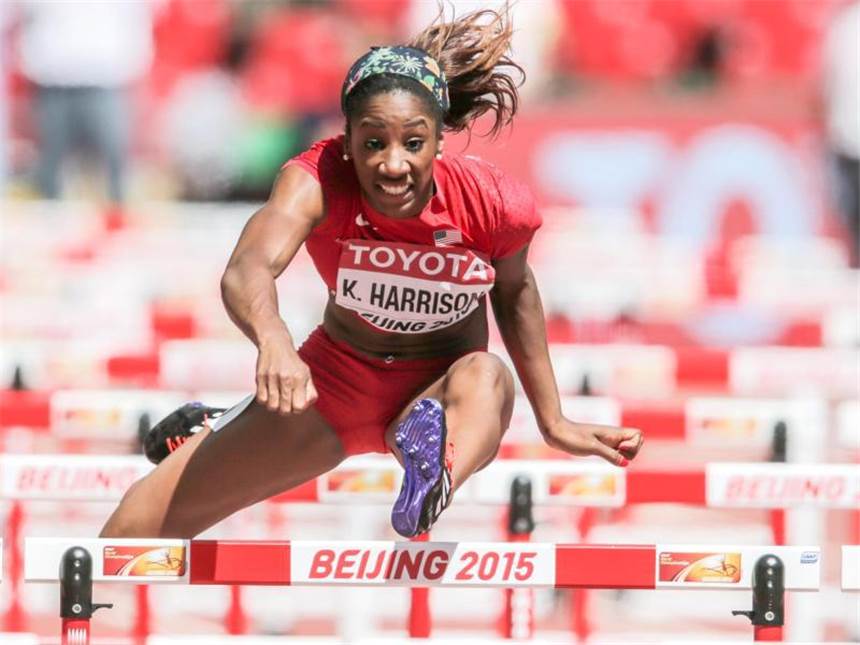 Weltmeister und Weltrekordler: Wer in Rio fehlt Kendra Harrison ist Weltrekordhalterin über die 100 Meter Hürden. Im Qualifikationsrennen strauchelte sie. Foto: Michael Kappeler