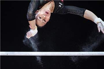 Kim Bui wurde beim Stufenbarren-Finale der Turn-Europameisterschaften von Glasgow Vierte. Foto: Joel Marklund/Bildbyran via ZUMA Press