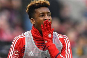 Kingsley Coman zog sich gegen Hertha BSC eine Sprunggelenksverletzung zu. Foto: Torsten Silz