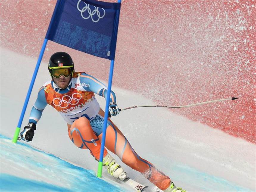 Super-G bleibt Elch-Revier: Norweger Jansrud siegt Kjetil Jansrud fuhr am schnellsten durch die Tore des olympischen Super-G. Foto: Justin Lane