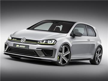 Kleines Kraftpaket: Auf der Motorshow in Peking zeigt VW den Golf als Designstudie R400 mit 294 kW/400 PS. Foto: VW