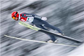 Kombinierer Johannes Rydzek beim Springen. Foto: Georg Hochmuth