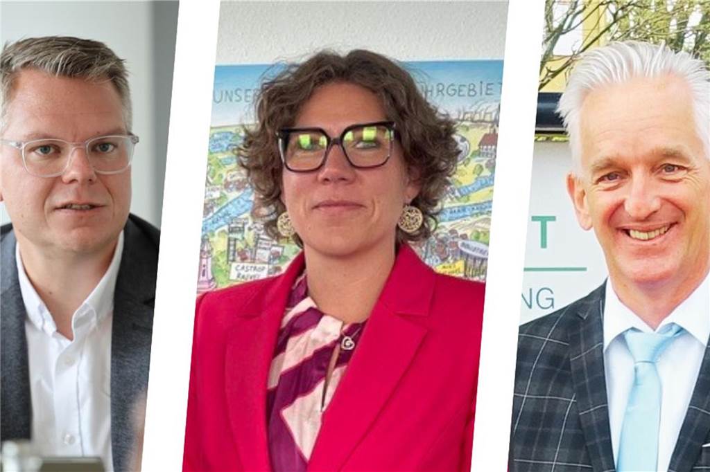 Richter tadelt Kreis: Klägerin auch ohne „Frauenbonus“ qualifizierter Bildmontage mit Mike-Sebastian Janke (l.), Kreisdirektor in Unna, Professor Dr. Katrin Linthorst und Sven Brüggenhorst