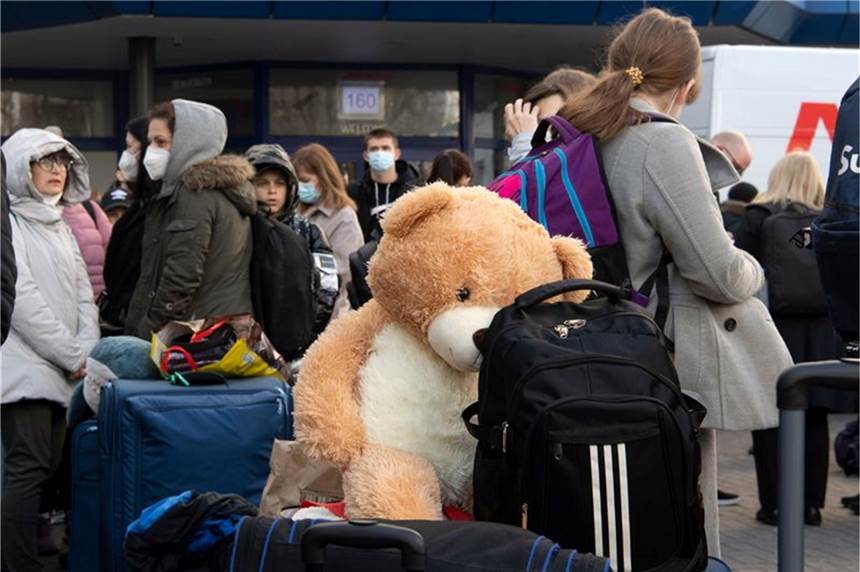 Keine Quote: EU setzt auf freiwillige Flüchtlingsverteilung Kriegsflüchtlinge aus der Ukraine in Berlin.