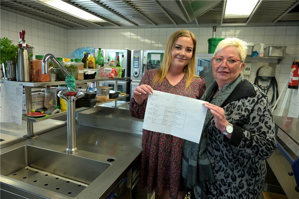 Ex-Caterpillar-Kantine wird zum Genuss-Werk: Essen für Beschäftige Küchenchefin Franziska Droldner (l.) und Fleischer-Meisterin Kerstin Rose freuen sich schon auf zahlreiche Gäste.