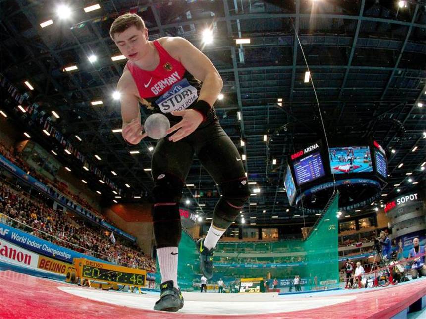 DLV-Athleten mit Power bei Hallen-EM in Prag Kugelstoßer David Storl führt die europäische Hallenbestenliste mit 21,26 Meter an Foto: Kerim Okten