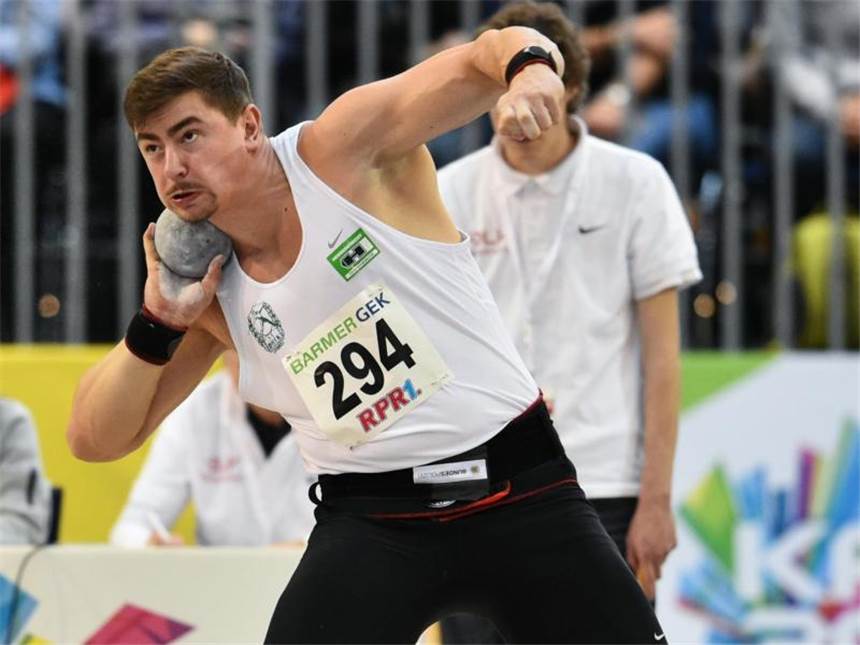 Storl wieder Herr in Ring - Sailer und Blum siegen Kugelstoßer David Storl gewann in Karlsruhe. Foto: Uwe Anspach